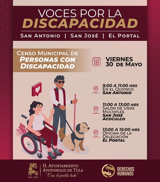Voces por la discapacidad continúa su recorrido por las localidades de Atotonilco de Tula