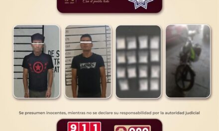 DETIENEN EN ATOTONILCO DE TULA A DOS PERSONAS: UNA POR CONDUCIR MOTOCICLETA CON REPORTE DE ROBO Y OTRA POR POSESIÓN DE PRESUNTA DROGA