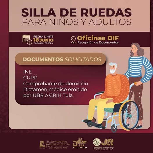 Inicia registro para la entrega de sillas de ruedas en Atotonilco de Tula