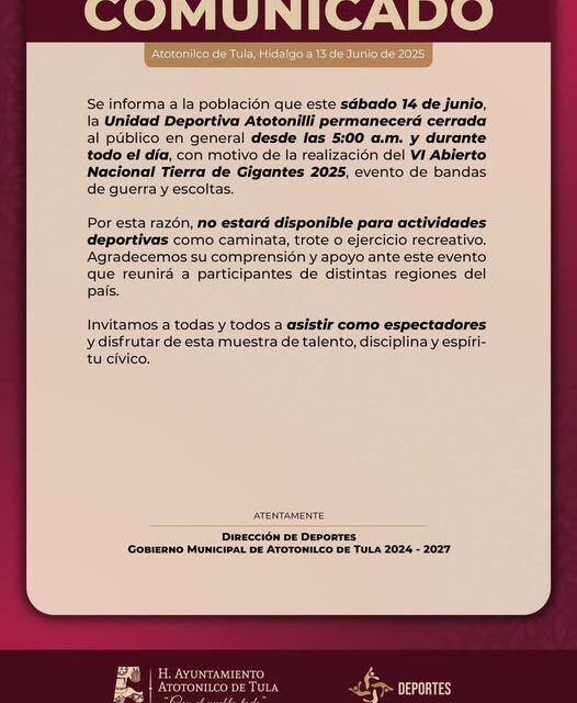 #Comunicado #AtotonilcoDeTula