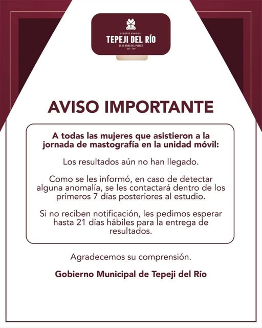 #Aviso #TepejiDelRío