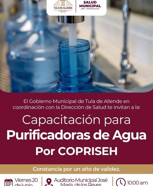 Capacitación para purificadores de agua en Tula de Allende
