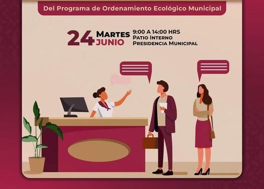 Paticipa en 𝙡𝙖 𝙘𝙤𝙣𝙨𝙪𝙡𝙩𝙖 𝙙𝙚𝙡 𝙋𝙧𝙤𝙜𝙧𝙖𝙢𝙖 𝙙𝙚 𝙊𝙧𝙙𝙚𝙣𝙖𝙢𝙞𝙚𝙣𝙩𝙤 𝙀𝙘𝙤𝙡𝙤́𝙜𝙞𝙘𝙤 𝙈𝙪𝙣𝙞𝙘𝙞𝙥𝙖𝙡 de Atotonilco de Tula