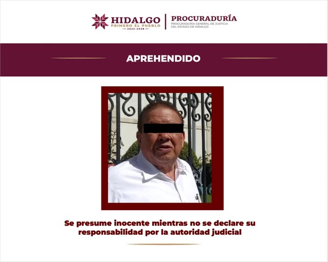 Por abuso sexual agravado, la PGJEH aprehendió a líder del Sindicato Único de Trabajadores al Servicio del Municipio de Pachuca