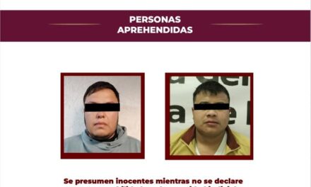 Dos detenidos por el delito de secuestro, asalto y robo en la Autopista Arco Norte y en la México-Querétaro; se hacían pasar por agentes federales.