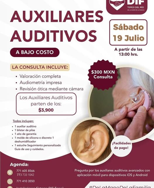 Auxiliares auditivos a bajo costo en el DIF Tepeji