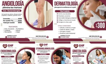 No te pierdas las consultas de especialidades médicas en el DIF Tepeji