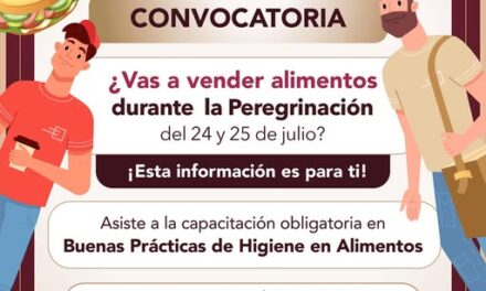 Capacitarán a manejadores de alimentos que venderán durante el paso de la peregrinación por Tepeji