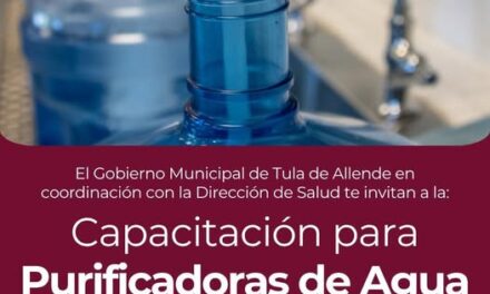 Impartirán capacitación para purificadoras de agua en Tula