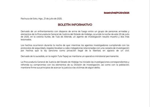 Boletín informativo PGJEH