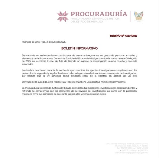 Boletín informativo PGJEH