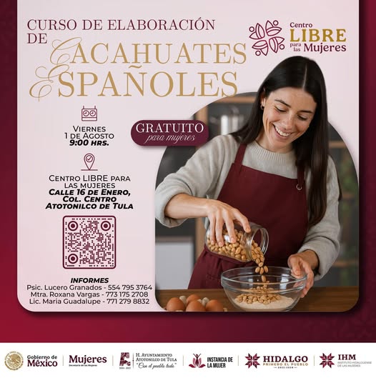 Impartirán curso de elaboración de cacahates españoles en Atotonilco de Tula