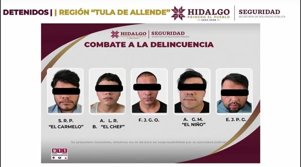 Detienen en Tula a 5 personas presuntmante involucradas en la agresión contra agentes de investigación