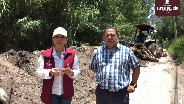 Tania Valdez informa sobre los trabajos de sustitución y reparación para regularizar el suministro de agua.