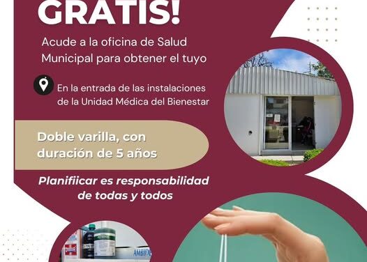 Aprovecha la colocación gratuita de implantes subdérmicos