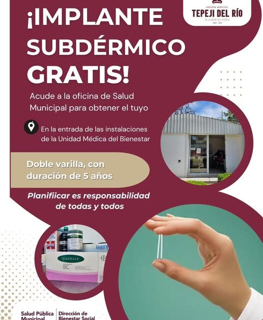 Aprovecha la colocación gratuita de implantes subdérmicos