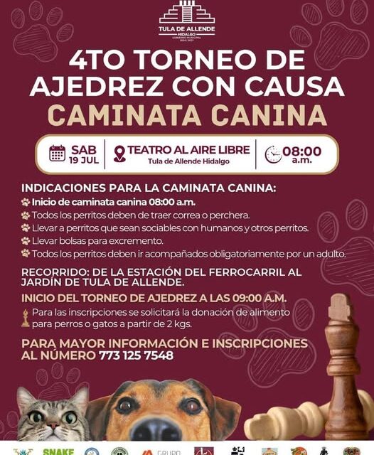 El Gobierno Municipal de #TulaDeAllende invita a ser parte de las actividades con causa