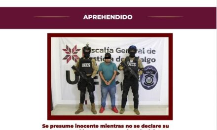 Detienen a probable responsable de secuestro agravado cometido en Tlaxcoapan, contra un chofer del transporte público.