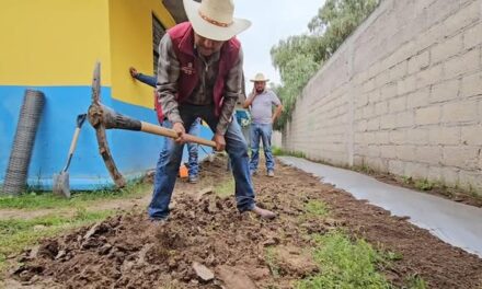 Inicia instalación de huerto escolar en la primaria Benito Juárez de la comunidad de Santiago Tlaltepoxco