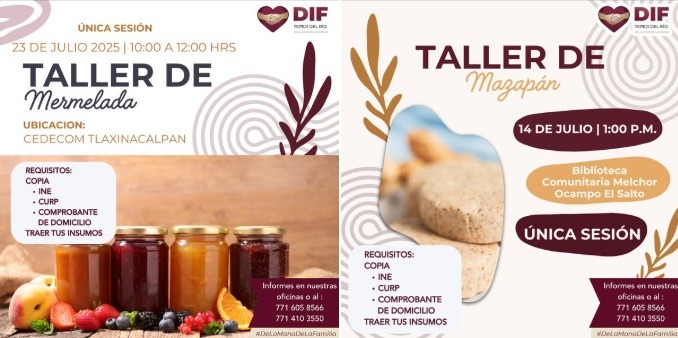 DIF #TepejiDel Río invita a participar en los talleres comunitarios