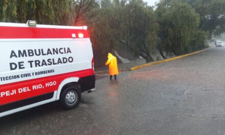 La Unidad Municipal de Protección Civil y Bomberos Tepeji del Río, atiende los siguientes reportes derivados de las lluvias registradas la tarde de este domingo.