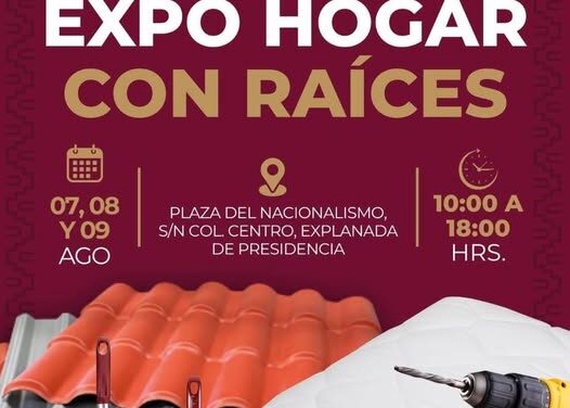 Renueva cada espacio de tu hogar con la “Expo hogar con raíces” que el gobierno municipal de #TulaDeAllende tiene para ti.