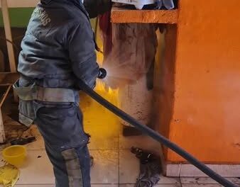 Protección Civil y Bomberos de Tula atienen incendio causado por fuga de gas