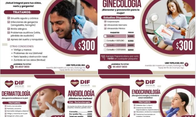 Habrá consultas de especialidades a bajo costo en la UBR Tepeji