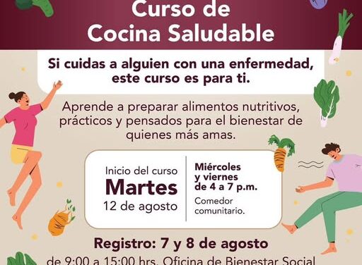 El Gobierno Municipal de Tepeji del Río invita al Curso de Cocina Saludable
