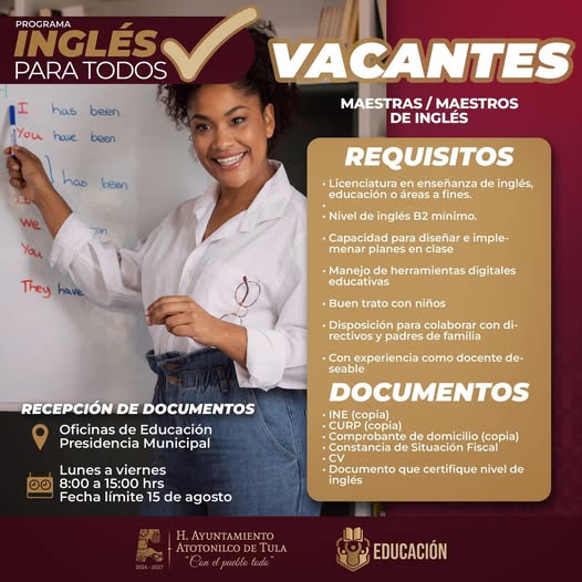 𝐂𝐨𝐧𝐯𝐨𝐜𝐚𝐭𝐨𝐫𝐢𝐚 𝐚𝐛𝐢𝐞𝐫𝐭𝐚: 𝐌𝐚𝐞𝐬𝐭𝐫𝐚𝐬 𝐲 𝐌𝐚𝐞𝐬𝐭𝐫𝐨𝐬 𝐝𝐞 𝐈𝐧𝐠𝐥𝐞́𝐬