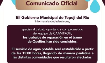 El gobierno de #TepejiDelRío informa: