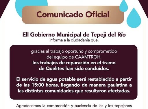 El gobierno de #TepejiDelRío informa: