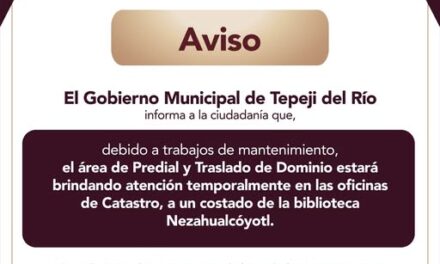#Aviso #TepejiDelRío