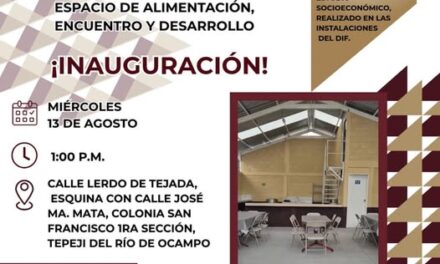 Inaugurarán Comedor Comunitario en Tepeji del Río