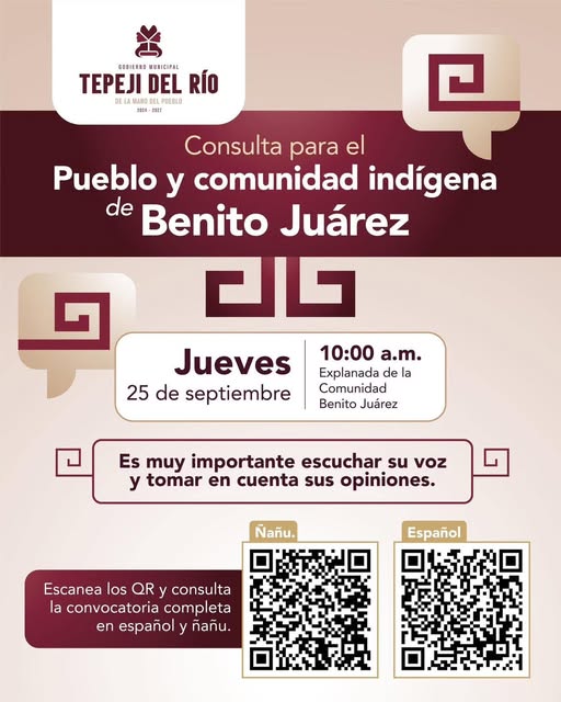 Habrá Consulta Indígena en Tepeji del Río