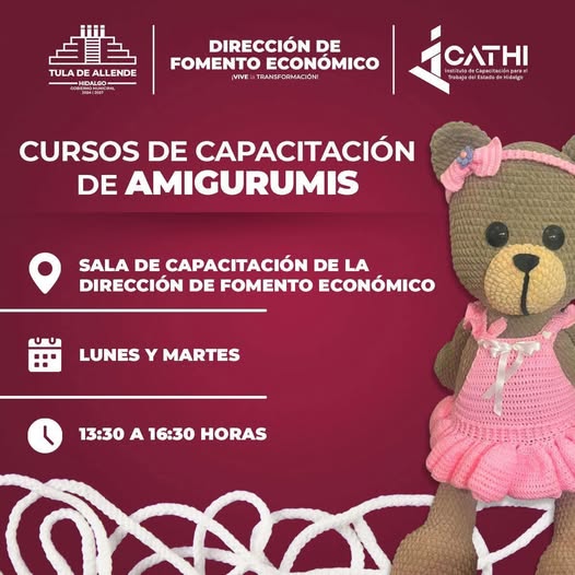 Aprende a tejer #amigurumis desde cero con este curso de capacitación en #TulaDeAllende.