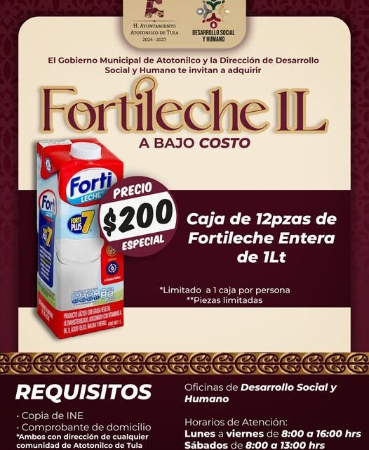 𝐅𝐨𝐫𝐭𝐢𝐥𝐞𝐜𝐡𝐞 𝐚 𝐛𝐚𝐣𝐨 𝐜𝐨𝐬𝐭𝐨 en Atotonilco de Tula