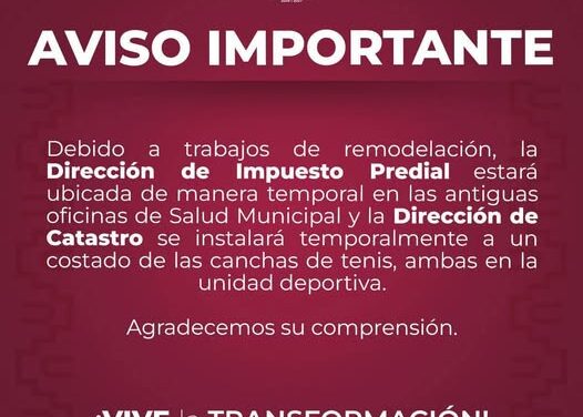 #Aviso #TulaDeAllende