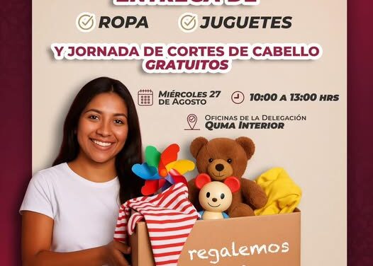 El gobierno municipal de 𝐀𝐭𝐨𝐭𝐨𝐧𝐢𝐥𝐜𝐨 𝐝𝐞 𝐓𝐮𝐥𝐚 te invita a participar en la 𝗲𝗻𝘁𝗿𝗲𝗴𝗮 𝗱𝗲 𝗿𝗼𝗽𝗮 𝘆 𝗷𝘂𝗴𝘂𝗲𝘁𝗲𝘀, así como en la 𝗷𝗼𝗿𝗻𝗮𝗱𝗮 𝗱𝗲 𝗰𝗼𝗿𝘁𝗲𝘀 𝗱𝗲 𝗰𝗮𝗯𝗲𝗹𝗹𝗼 𝗴𝗿𝗮𝘁𝘂𝗶𝘁𝗼𝘀.