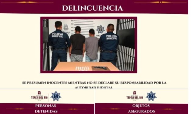 Operativo Camino Seguro logra la detención de presuntos asaltantes en Tepeji