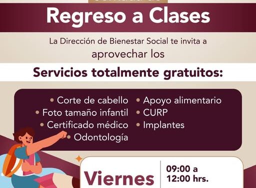 La Jornada de Regreso a Clases estará en la colonia Noxtongo