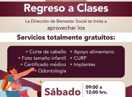La Jornada de Regreso a Clases estará hoy en Melchor Ocampo El Salto