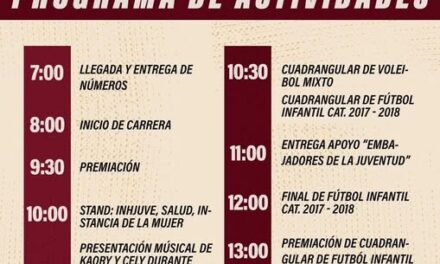 Programa de actividades del Duatló de la Juventud en Atotonilco de Tula
