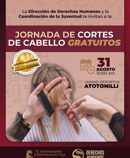 Jornada gratuita de Cortes de Cabello en Atotonilco de Tula