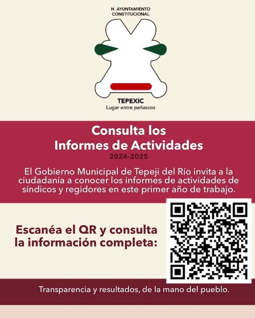 Ya puedes consultar los informes de actividades de los integrantes de la Asambea de Tepeji del Río