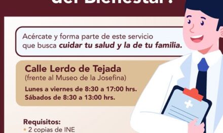 El Gobierno Municipal de Tepeji del Río te invita a afiliarte a la Unidad Médica del Bienestar.