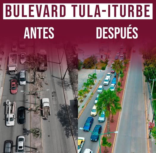 Gobierno de Tula de Allende rehabilita bulevar Tula Irurbe