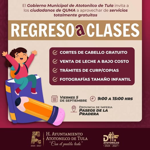 La Jornada Regreso a Clases estará en Paseos de la Pradera