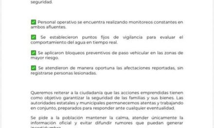 Aviso a la población de Tepeji del Río