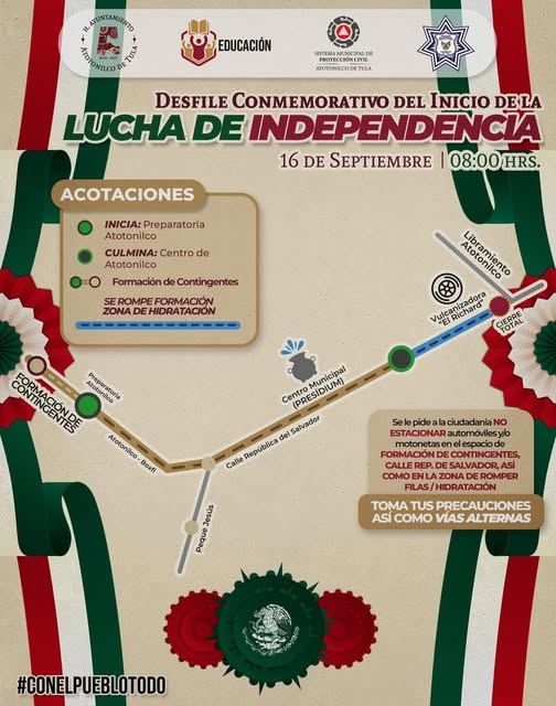 𝐄𝐬𝐭𝐞 𝟏𝟔 𝐝𝐞 𝐬𝐞𝐩𝐭𝐢𝐞𝐦𝐛𝐫𝐞 𝐜𝐞𝐥𝐞𝐛𝐫𝐚𝐦𝐨𝐬 𝐜𝐨𝐧 𝐨𝐫𝐠𝐮𝐥𝐥𝐨 𝐞𝐥 𝐃𝐞𝐬𝐟𝐢𝐥𝐞 𝐂𝐨𝐧𝐦𝐞𝐦𝐨𝐫𝐚𝐭𝐢𝐯𝐨 𝐝𝐞𝐥 𝐈𝐧𝐢𝐜𝐢𝐨 𝐝𝐞 𝐥𝐚 𝐋𝐮𝐜𝐡𝐚 𝐝𝐞 𝐈𝐧𝐝𝐞𝐩𝐞𝐧𝐝𝐞𝐧𝐜𝐢𝐚